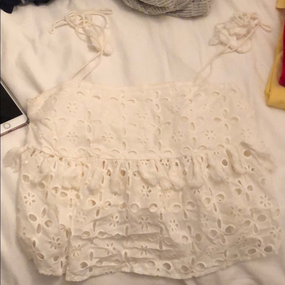 Flowy white shirt. Perfect for summer!